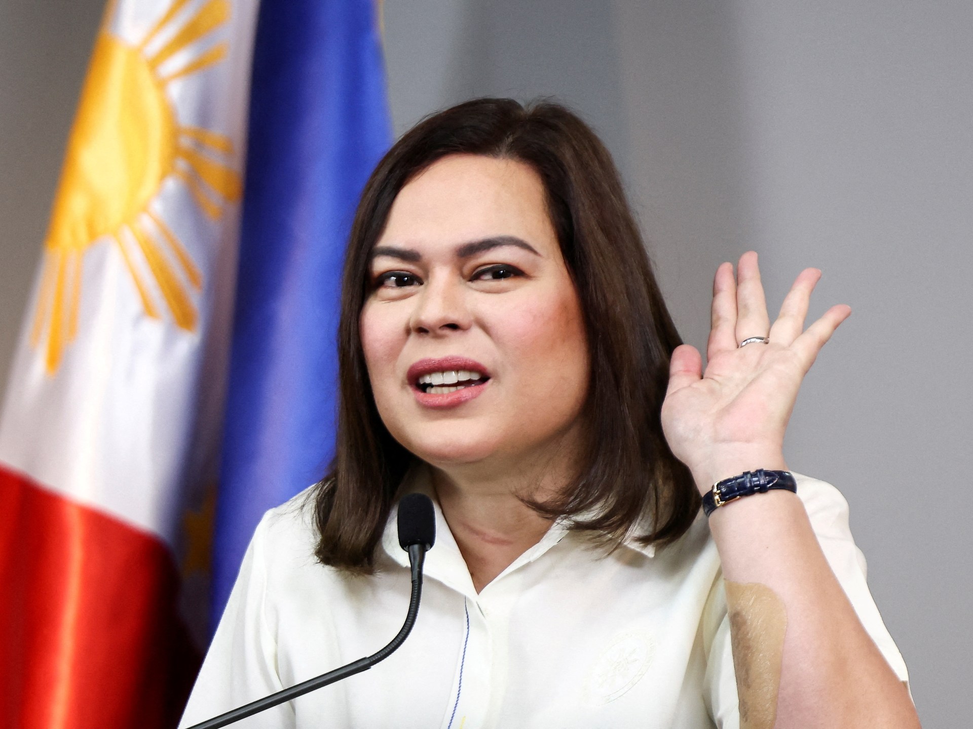 Philippine Vice President Sara Duterte faces and impeachment and now an arrest warrant (File: Reuters)