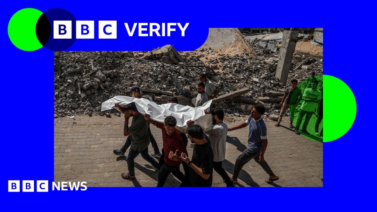Figure caption, Multiple deadly Israeli strikes in Gaza in under 24 hours